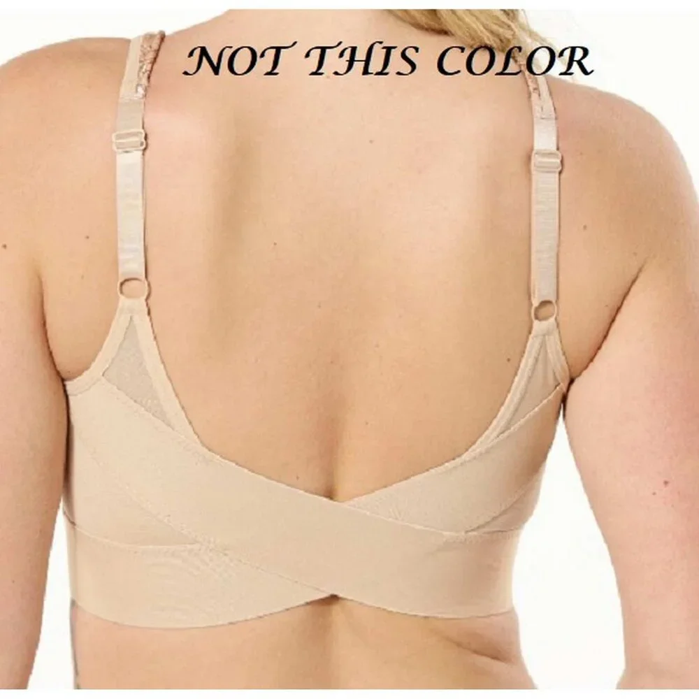 Rhonda Shear 2-pack Molded Cup Bra with Cross Back Mesh Detail NOT 4 SALE